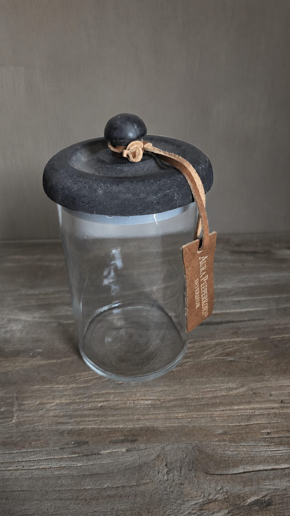 Glazen voorraadpot S, detail 2