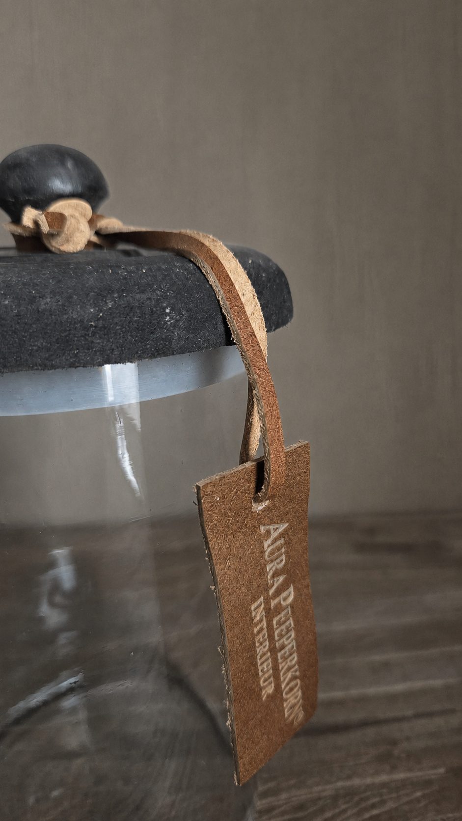 Glazen voorraadpot S, detail 3