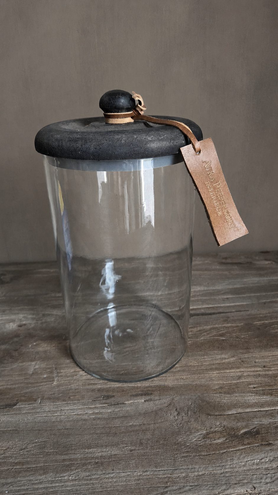 Glazen voorraadpot M, detail 2