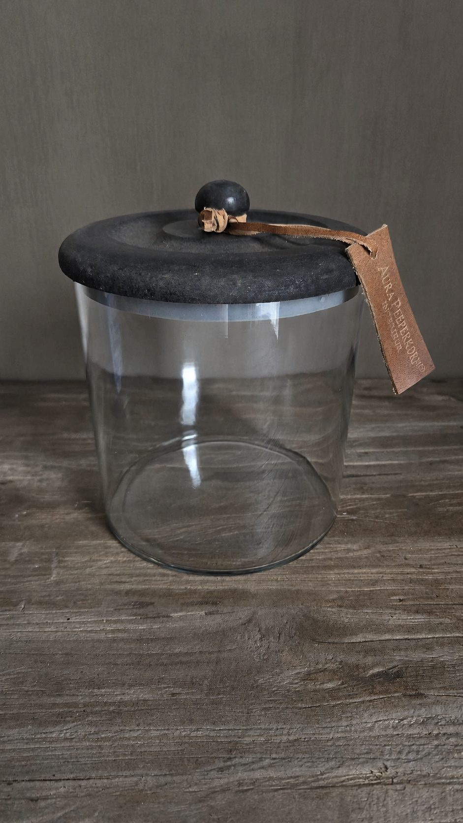 Glazen voorraadpot L, detail 2