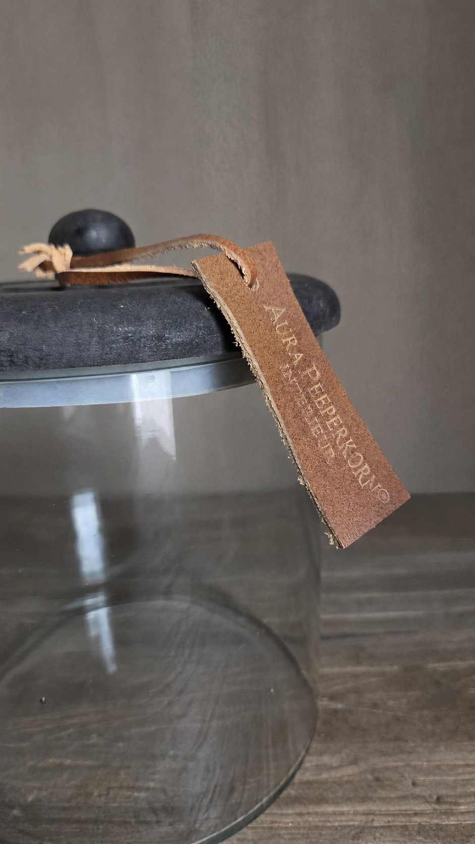 Glazen voorraadpot L, detail 4