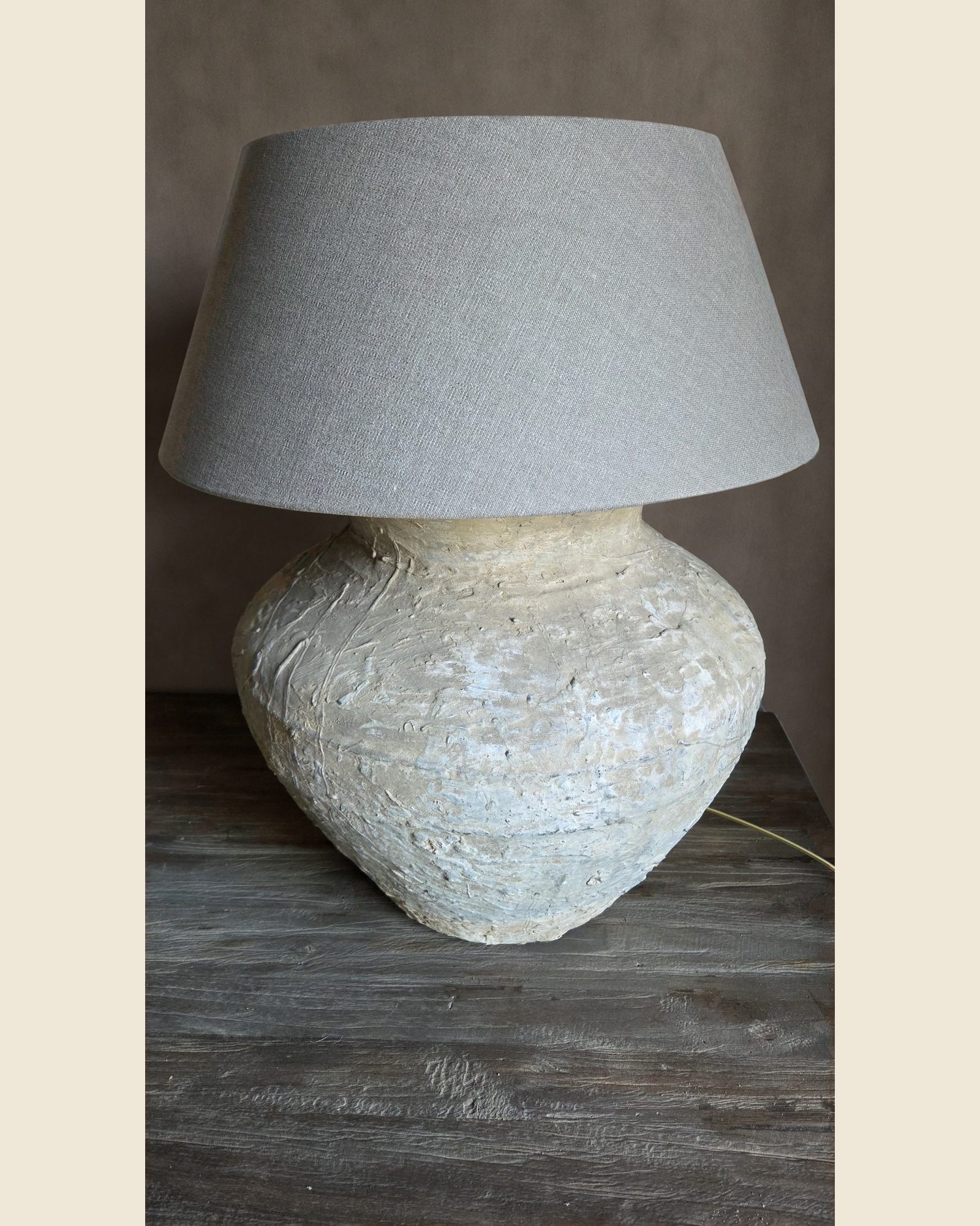 Authentieke kruiklamp M incl kap, Aura Peeperkorn, bij Mahieu&Merckx