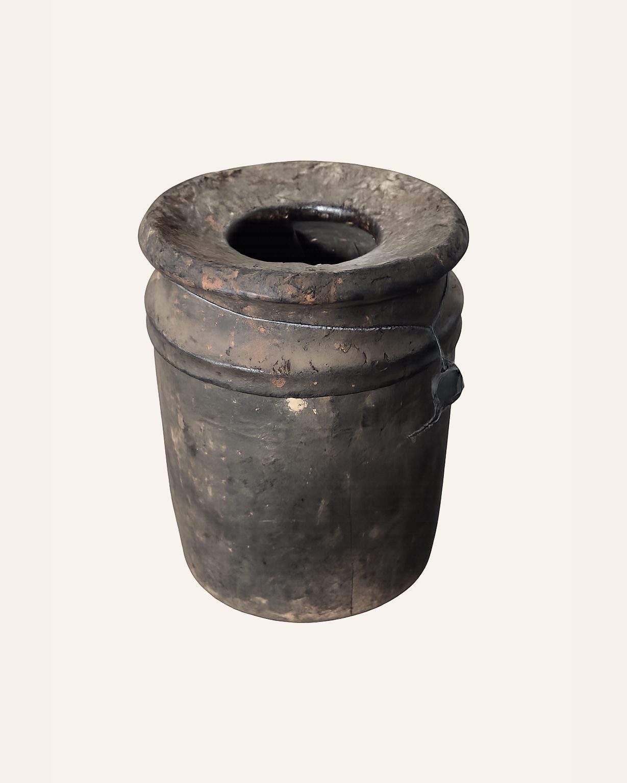 Nepalese houten pot, Hoffz, bij Mahieu&Merckx