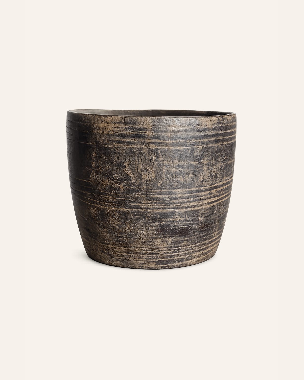 Rustieke houten pot, Hoffz, bij Mahieu&Merckx