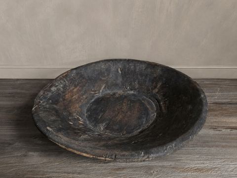 Donkere houten schaal, detail 2
