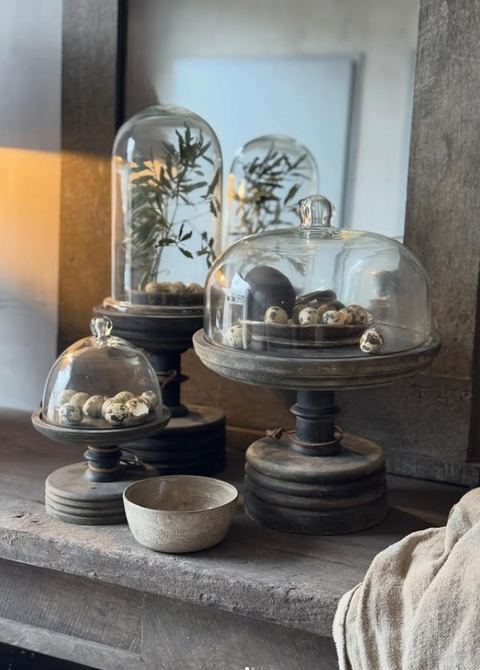 Stolp glas op lage voet, detail 2