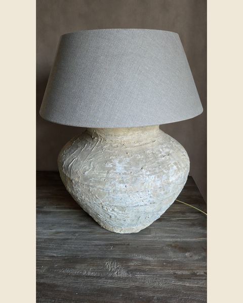Authentieke kruiklamp M incl kap, Aura Peeperkorn, bij Mahieu&Merckx