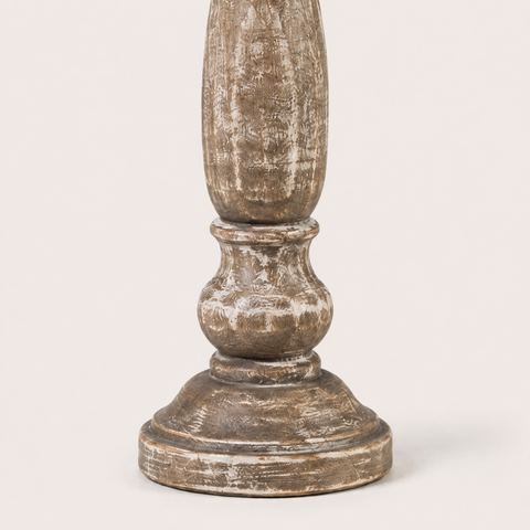 Kandelaar, sober gewassen hout, detail 4
