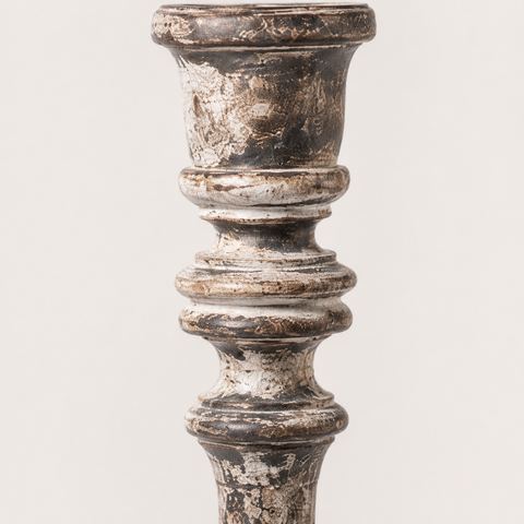 Kandelaar, zwart-wit gepatineerd, detail 2