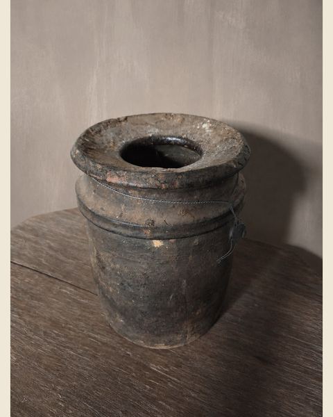 Nepalese houten pot, Hoffz, bij Mahieu&Merckx