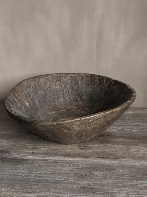 Authentieke houten kom – handgemaakt, detail 2