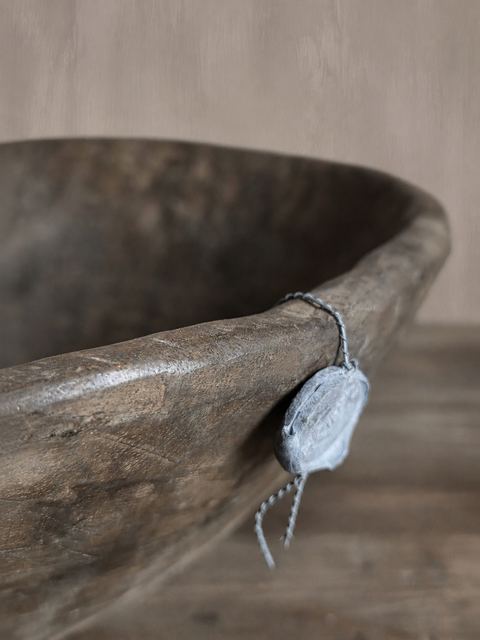 Authentieke houten kom – handgemaakt, detail 3