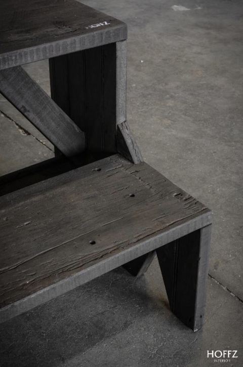 Bankje Davi (dubbele trede), detail 2