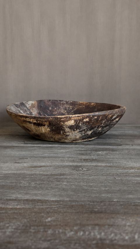 Ronde houten schaal, detail 3