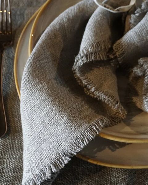 Linnen Servet Azra - 2 stuks - beige, detail 2
