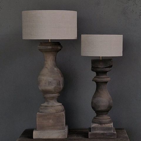 Tafellamp baluster Ruby met lampenkap taupe, detail 2