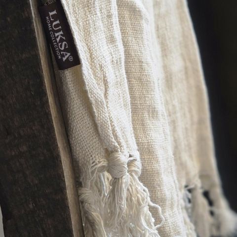 Plaid Sana natural, detail 2
