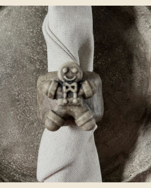 Jewel van beton kerst - Gingerbread man, PMR, bij Mahieu&Merckx