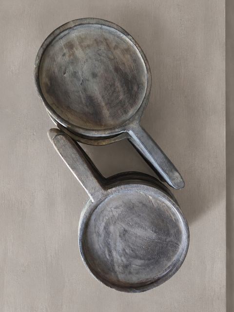 Rustiek houten amuseplankje met handvat, detail 3