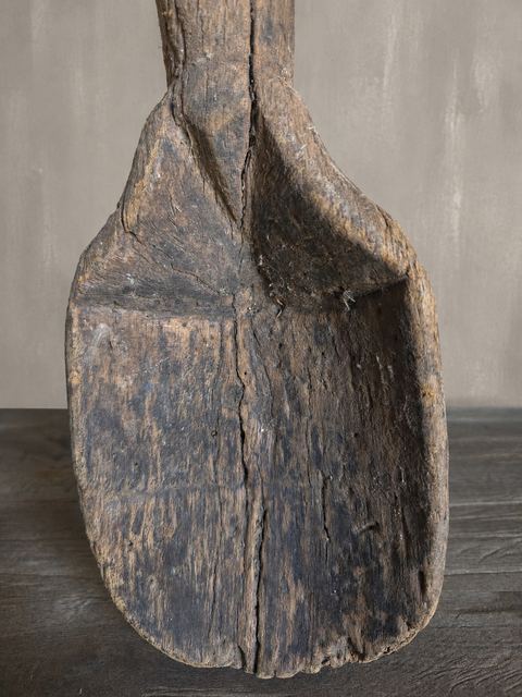 Extra grote authentieke Nepalese houten lepel, detail 3