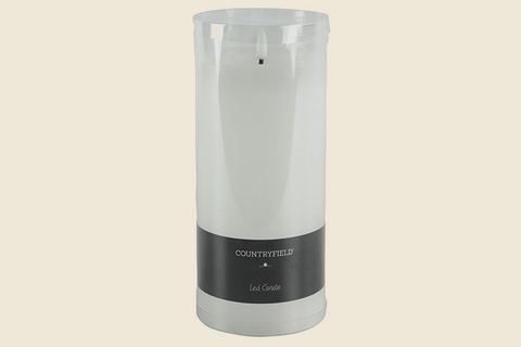 Brede LED-stompkaars Lyon wit L, detail 2