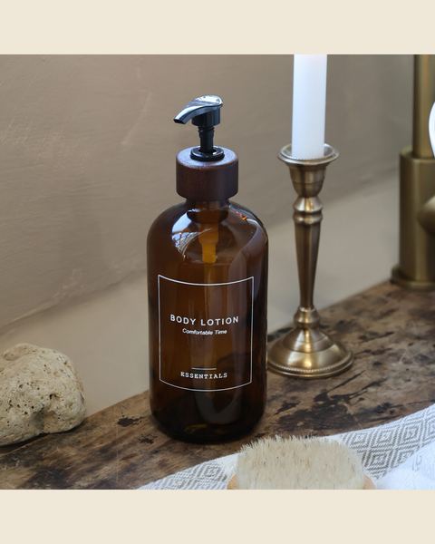 Navulbare pompfles Body Lotion, 500 ml, moka, Atelierselectie, bij Mahieu&Merckx