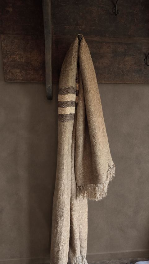 Linnen plaid met dubbele streep, detail 2