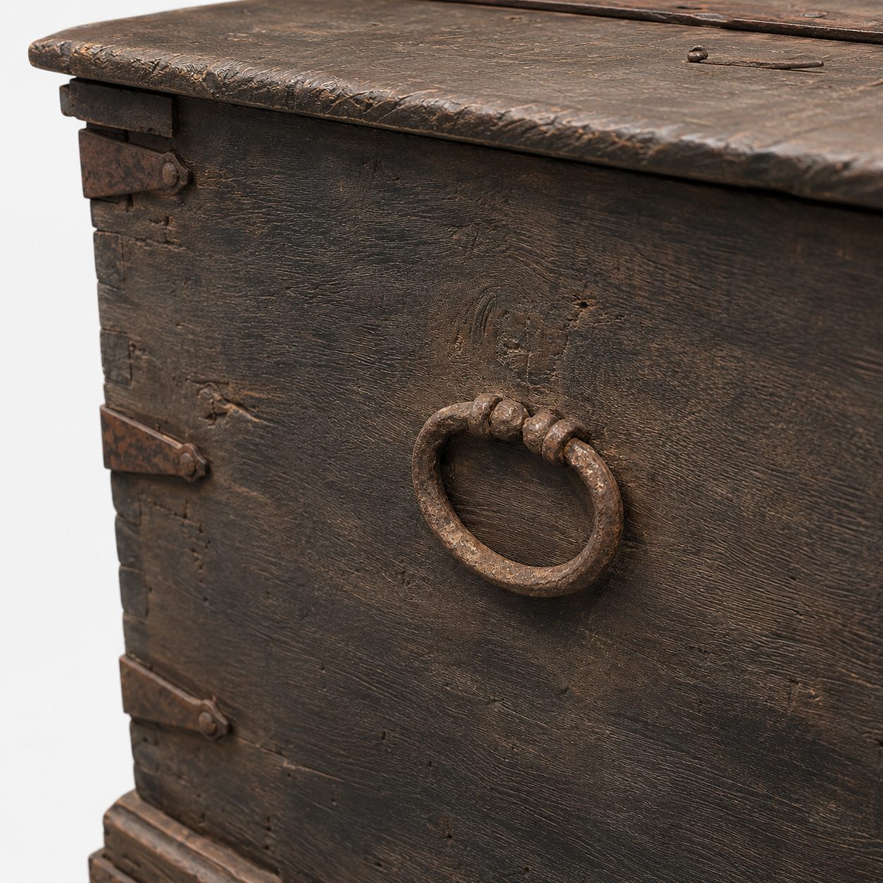 Decoratieve oude houten kist, detail 3
