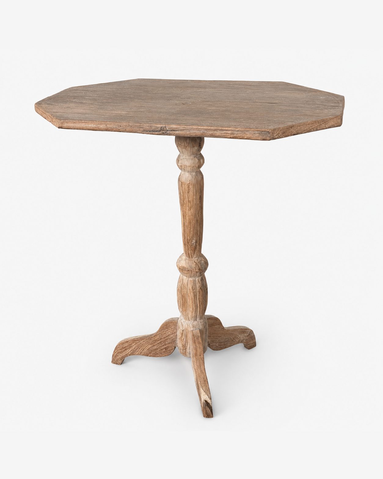 Houten wijntafel met gedraaide poot, Atelierselectie, bij Mahieu&Merckx