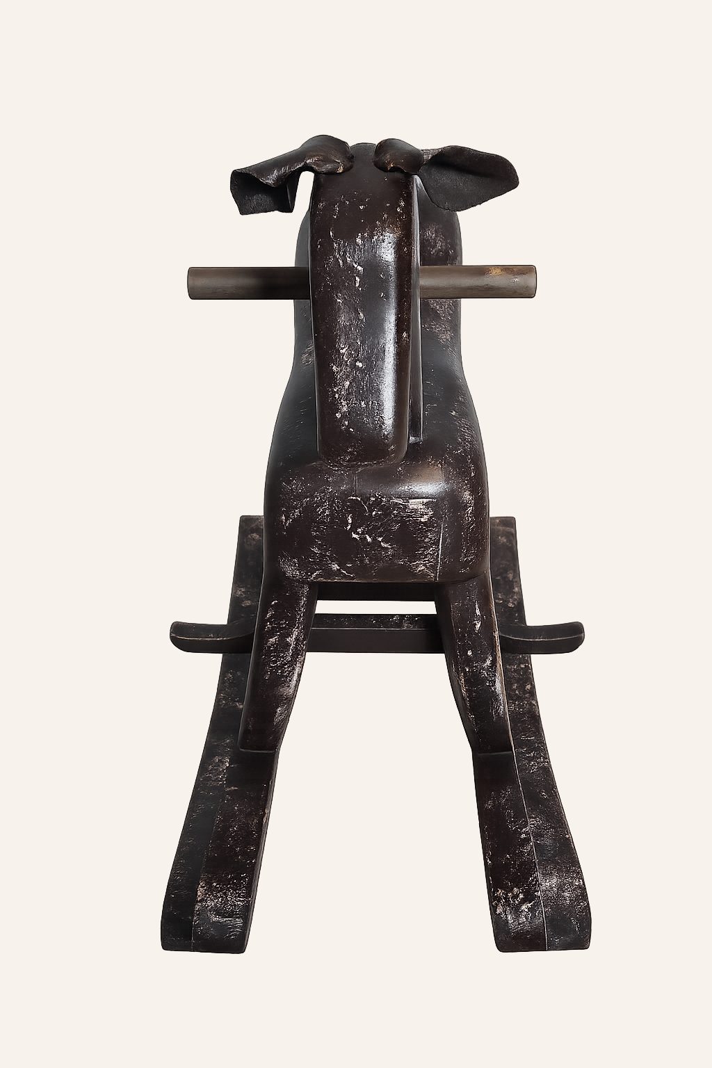 Vintage houten schommelpaard van Flamant, detail 2