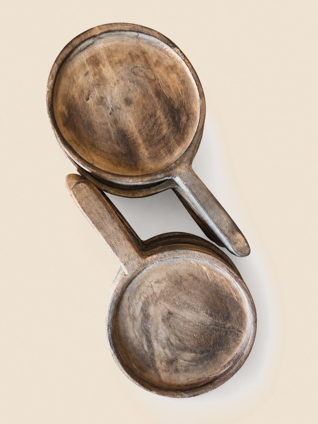 Rustiek houten amuseplankje met handvat, detail 3