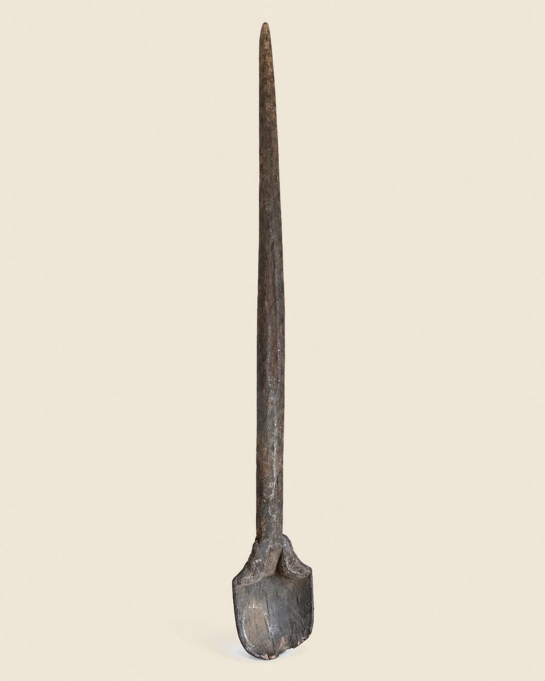 Extra grote authentieke Nepalese houten lepel, detail 2