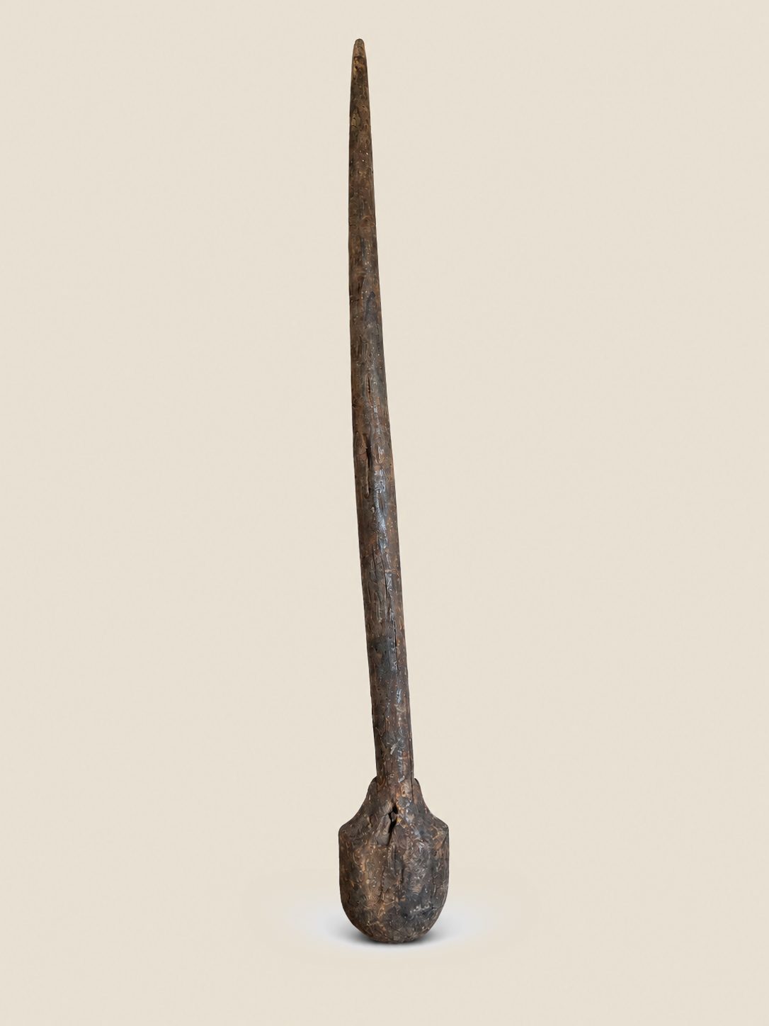 Extra grote authentieke Nepalese houten lepel, detail 3