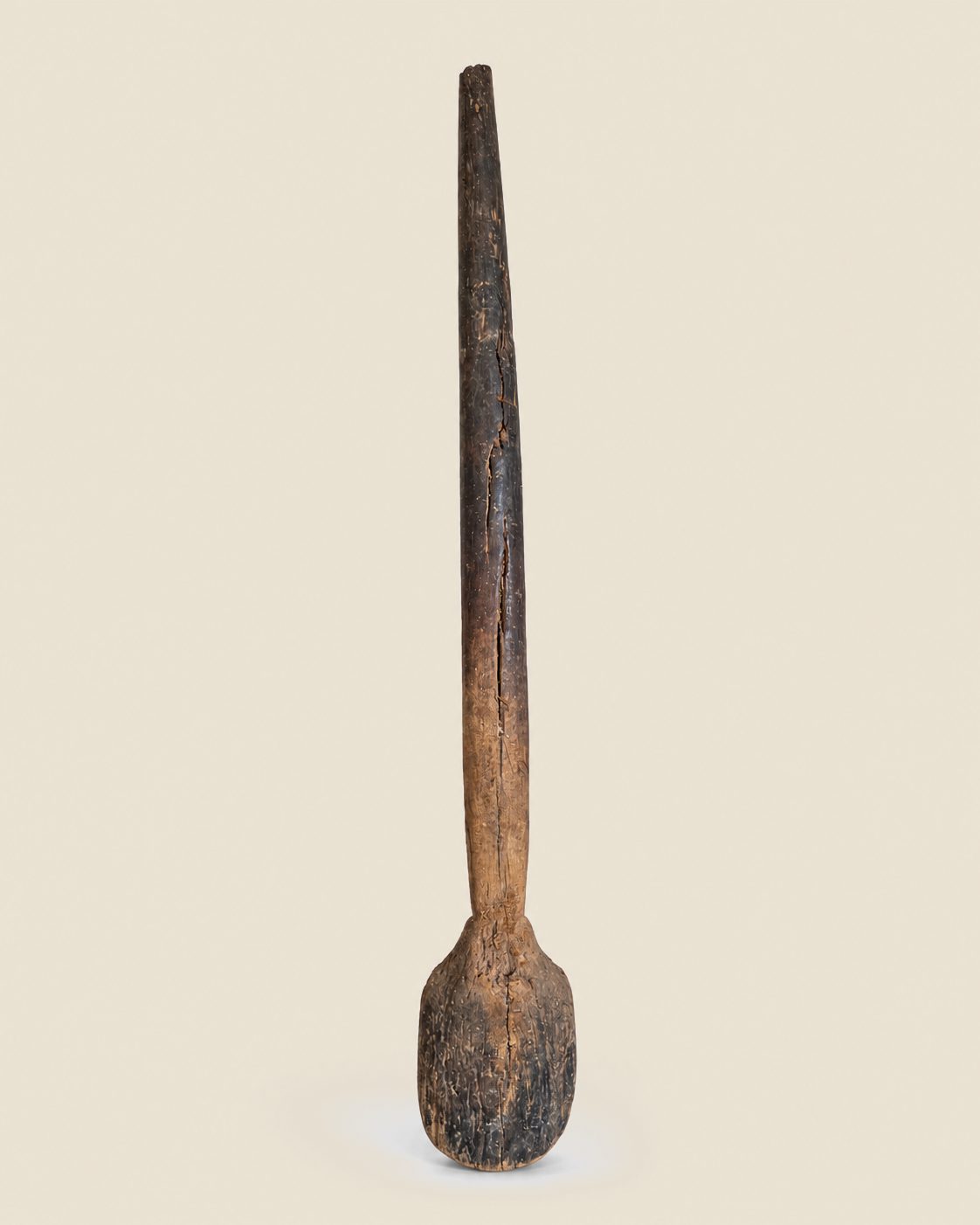 Extra grote authentieke Nepalese houten lepel, detail 2