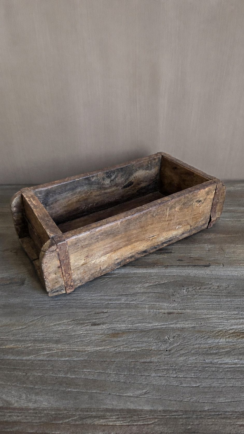 Authentieke houten baksteenmal, detail 2