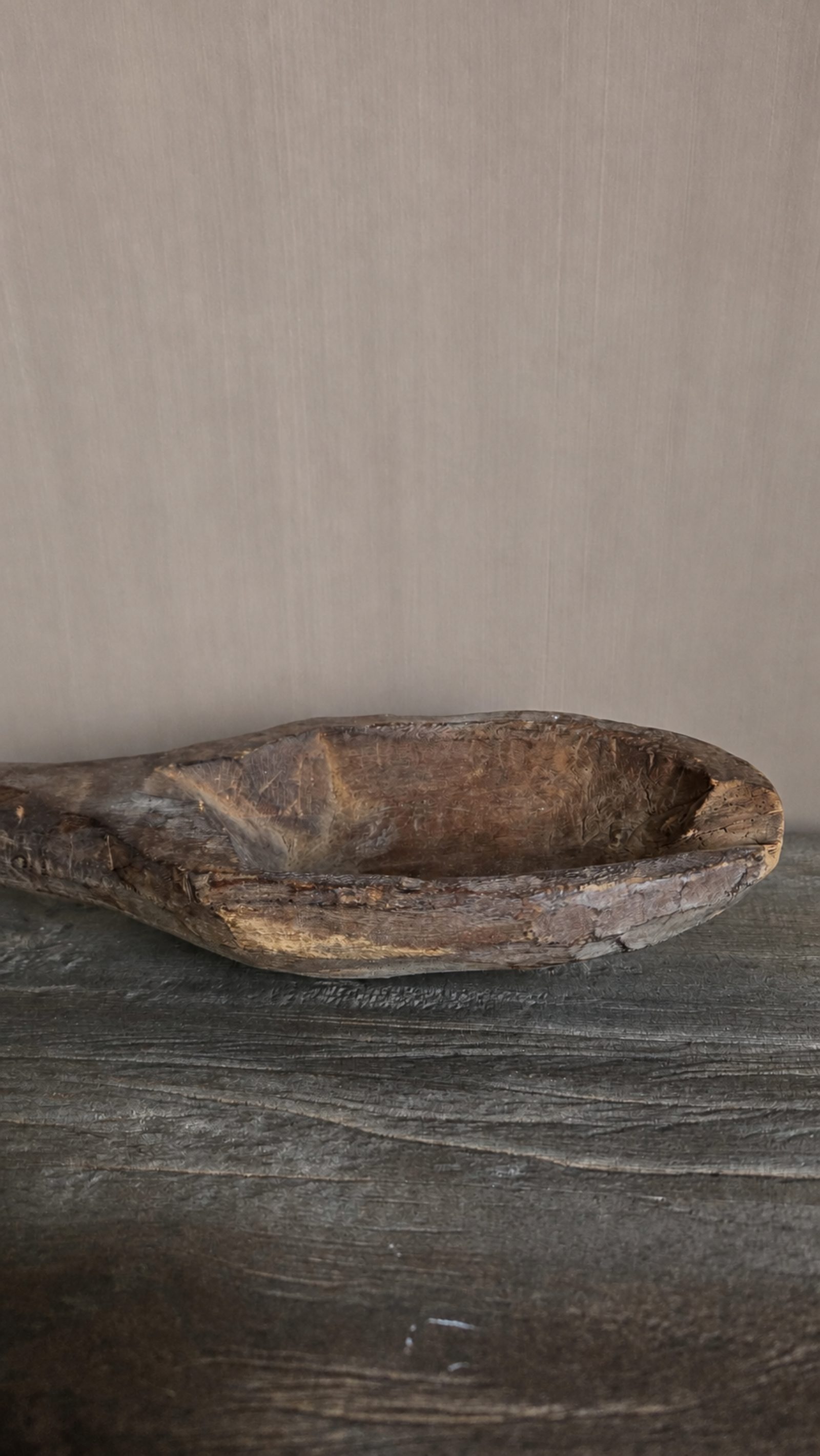 Authentieke houten schep, detail 3