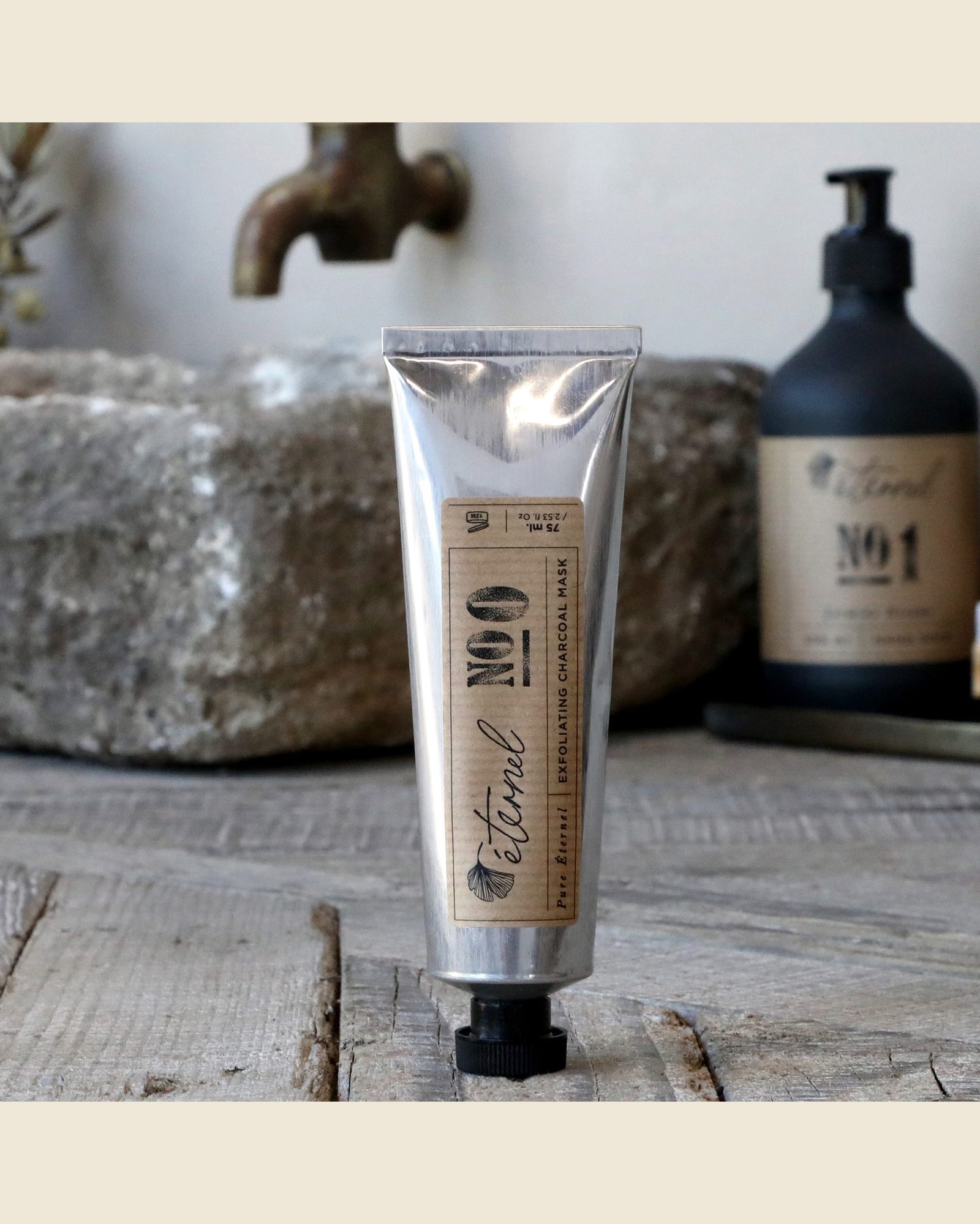 Éternel houtskoolmasker No.0, 75 ml, Atelierselectie, bij Mahieu&Merckx